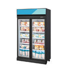 Refrigeratore di vetro refrigerato dritto commerciale della porta della vetrina della bevanda 1000L