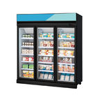 Congelatore di frigorifero dritto dell'esposizione della bevanda della porta di vetro per il supermercato
