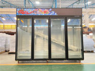 Vetrina di vetro verticale dritta commerciale dell'esposizione della porta del congelatore e del dispositivo di raffreddamento