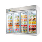 Attrezzatura di refrigerazione del supermercato 1 dispositivo di raffreddamento verticale del frigorifero dell'esposizione di 2 3 4 porte