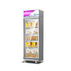 Congelatore verticale dell'esposizione di stoccaggio congelato carne di vetro commerciale del gelato di grado della porta -18~-22 del deposito