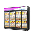 Congelatore verticale refrigerato congelato della vetrina del gelato dell'alimento delle doppie porte