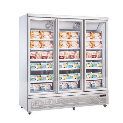 porta di vetro 220V contenitore per esposizione del frigorifero del congelatore verticale da 1000 litri con il compressore di Donper