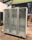 Congelatore di frigorifero verticale commerciale dell'esposizione di 4 porte di vetro