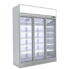 Il congelatore di vetro dritto commerciale della porta, auto disgela il frigorifero congelato dell'esposizione dell'alimento