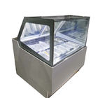 Armadietto di esposizione congelato di Gelato della vetrina del gelato di acciaio inossidabile