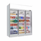 Vetrina di vetro più fredda del frigorifero della porta della bevanda delle porte del supermercato 3 del frigorifero dell'esposizione