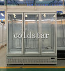 congelatore di vetro 1500L dell'esposizione dell'alimento congelato R290 della porta del supermercato 750W