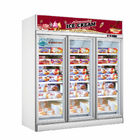 Showacase di vetro dritto del congelatore della porta del frigorifero -22C dell'esposizione delle porte del supermercato 3