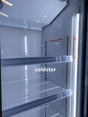 Frigorifero verticale dell'esposizione della doppia porta dell'attrezzatura di refrigerazione del supermercato