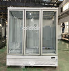 Dispositivo di raffreddamento su misura promozionale di conservazione fresco dell'esposizione del frigorifero della porta del frigorifero di vetro commerciale della bevanda