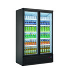 Dispositivo di raffreddamento della bevanda della piattaforma del supermercato della vetrina refrigerato porta di vetro dritta commerciale multi