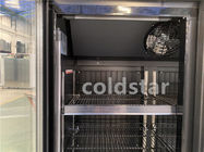 Congelatore di frigorifero commerciale con la singola vetrina di vetro del congelatore verticale della porta per il supermercato