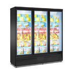 Vetrina di vetro refrigerata verticale della porta del congelatore dell'esposizione del gelato del supermercato