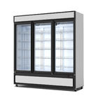 Vetrina verticale del congelatore della porta di vetro del supermercato con il sistema di raffreddamento del fan