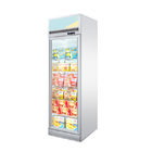 congelatore verticale di vetro di Beverege del dispositivo di raffreddamento della bottiglia della porta del supermercato 400L