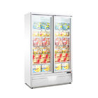 Congelatore di vetro della porta del congelatore dritto dell'esposizione della carne congelato supermercato