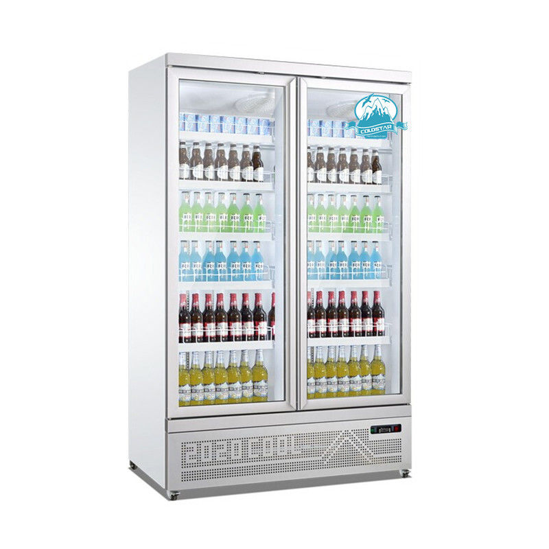 Vetrina dritta del frigorifero della porta della bevanda del dispositivo di raffreddamento di vetro dell'esposizione per il supermercato
