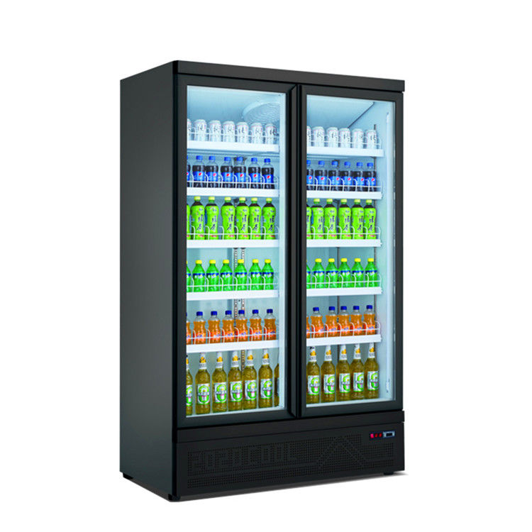 Dispositivo di raffreddamento della bevanda della piattaforma del supermercato della vetrina refrigerato porta di vetro dritta commerciale multi