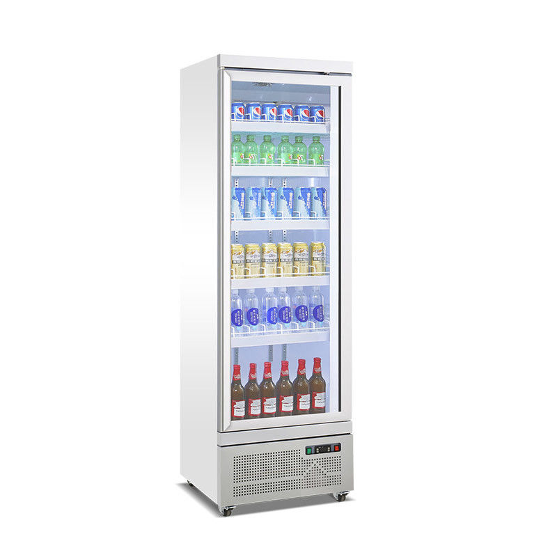 La porta di vetro beve la birra della bibita del frigorifero ha refrigerato dispositivo di raffreddamento dritto della porta dei dispositivi di raffreddamento dell'esposizione il singolo