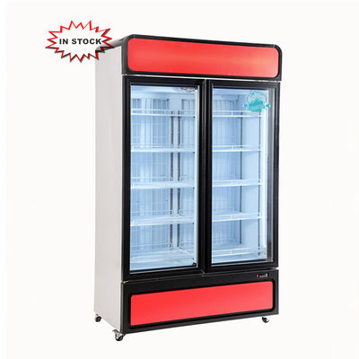 Vetrina di vetro del congelatore della porta del contenitore per esposizione R290 2 dritti del gelato del supermercato -22C
