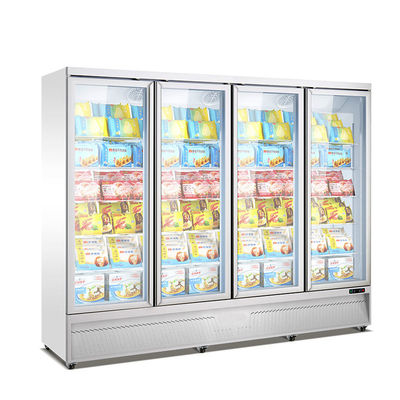 Congelatore e frigorifero dritti dell'esposizione della porta di vetro del supermercato con CE