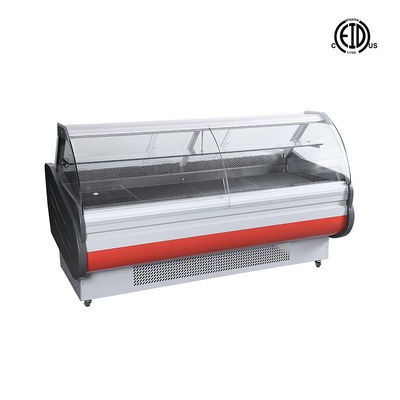 Merchandiser del contatore del frigorifero dell'esposizione del cibo cotto del supermercato di Front Open Door Deli Cooler