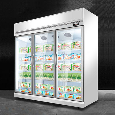 -22 i gradi smazzano il congelatore di vetro triplo dritto di raffreddamento dell'esposizione del gelato della porta